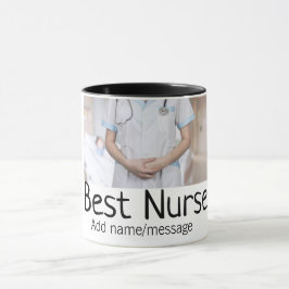 Beste Krankenschwester fügt Bildname Text ärztlich Tasse