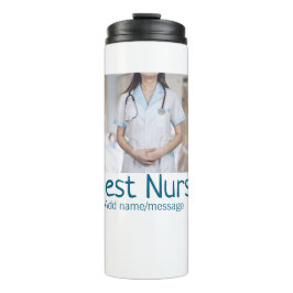Beste Krankenschwester fügt Bildname Text ärztlich Thermosbecher