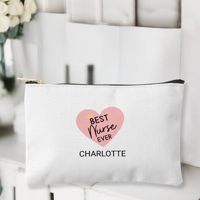 "Beste Krankenschwester je" - Ein herzliches Gesch Zubehörtasche ("Best Nurse Ever"–A Heartfelt Gift for Nurses Accessory Pouch.)