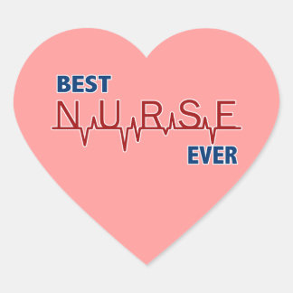 Beste Krankenschwester je Herz-Aufkleber