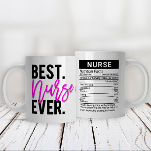 Beste Krankenschwester je rosa + bearbeitbare Ernä Jumbo-Tasse
