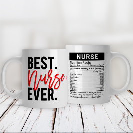 Beste Krankenschwester je rot + bearbeitbare Ernäh Jumbo-Tasse