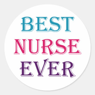 Beste Krankenschwester je Runder Aufkleber