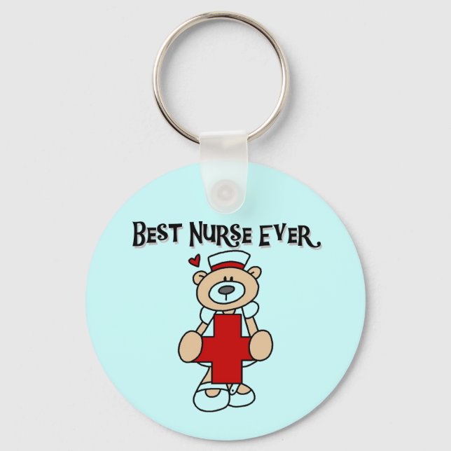 Beste Krankenschwester je T - Shirt und Geschenke Schlüsselanhänger (Vorderseite)