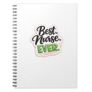 Beste Krankenschwester jemals Typografie Notizbuch Notizblock