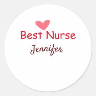 Beste Krankenschwester/Krankenschwester/Krankensch Runder Aufkleber