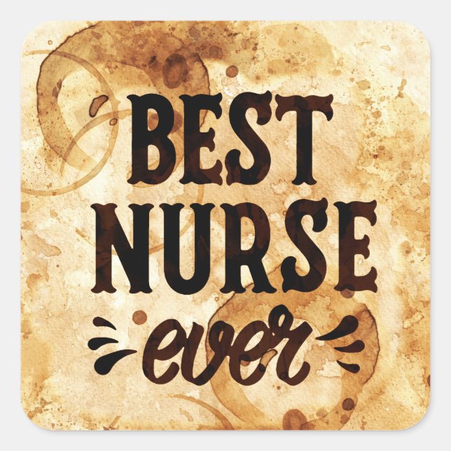 Beste Krankenschwester Quadratischer Aufkleber (Vorderseite)