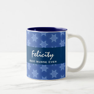 Beste KRANKENSCHWESTER überhaupt blaue Zweifarbige Tasse