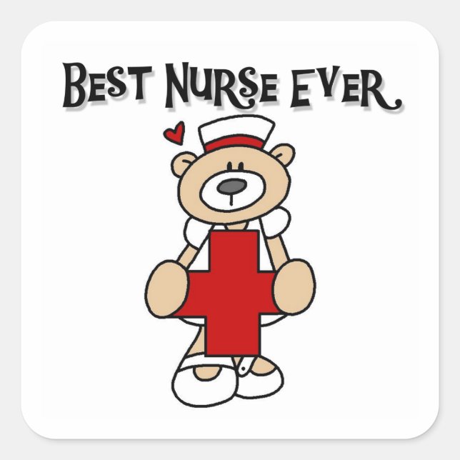 Beste Krankenschwestern und Geschenke je Quadratischer Aufkleber (Vorderseite)