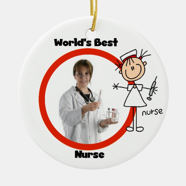 Beste Krankenschwesterverzierung der Keramikornament (Vorne)