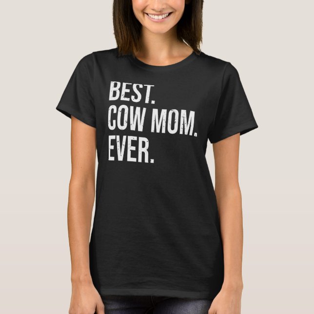 Beste Kuh-Mutter überhaupt Süße Kuh  Bauernmutter T-Shirt (Vorderseite)