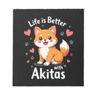 Beste Leben mit Akita Tank Top Notizblock