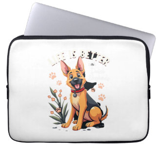 Beste Leben mit niederländischem Schäferhund Tank  Laptopschutzhülle
