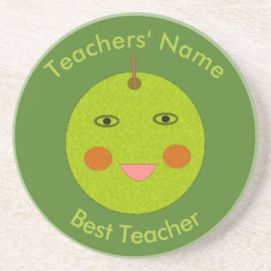 Beste Lehrer Happy Apple Untersetzer