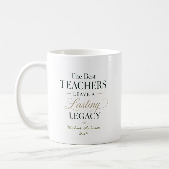 Beste Lehrer Legacy Kaffeetasse (Links)