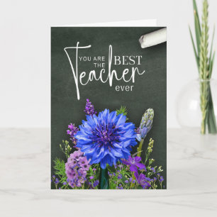 Beste Lehrerin Florale Grüße Karte