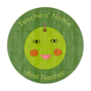 Beste Lehrerin Happy Apple Custom Cutting Board Schneidebrett