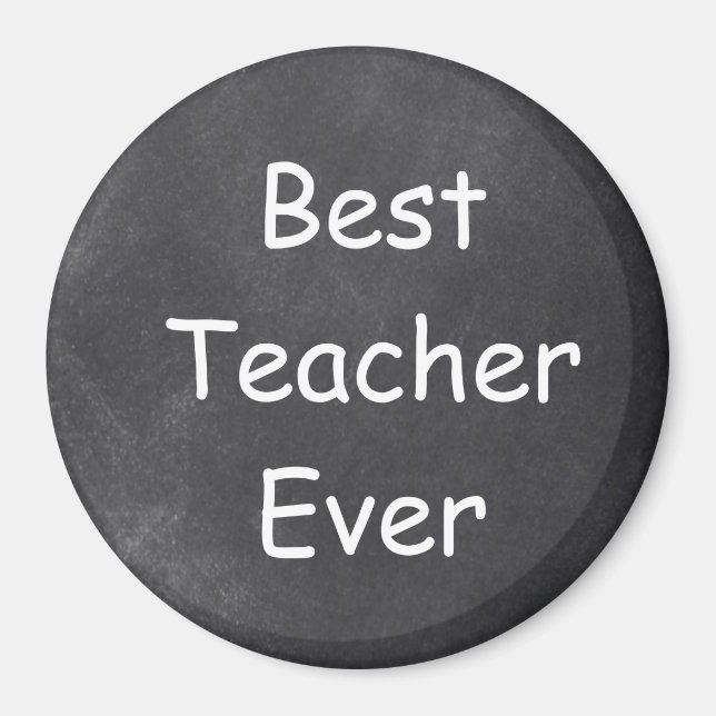 Beste Lehrerin je Chalkboard Design Geschenk Idee Magnet (Vorne)