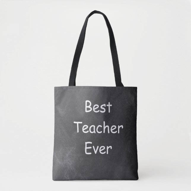 Beste Lehrerin je Chalkboard Design Geschenk Idee Tasche (Vorderseite)