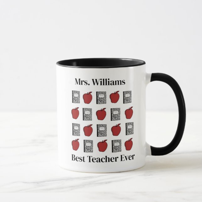 Beste Lehrerin je ein Geschenk für eine Grundschul Tasse (Rechts)