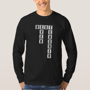 Beste Lehrerin je Kreuzworträtsel T-Shirt