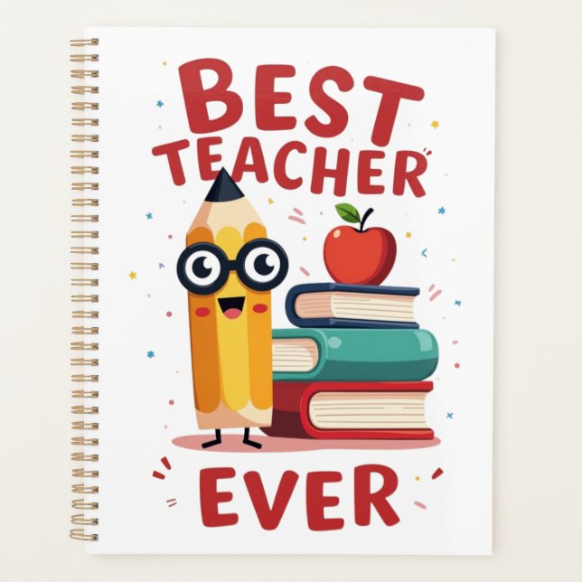 Beste Lehrerin je Lehrerin Planer (Vorderseite)