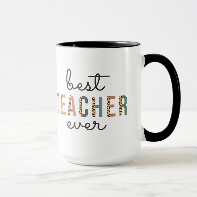Beste Lehrerin je Lehrerin Tasse (Rechts)