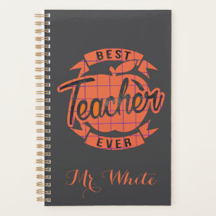 Beste Lehrerin je personalisiertes Geschenk rückgä Planer