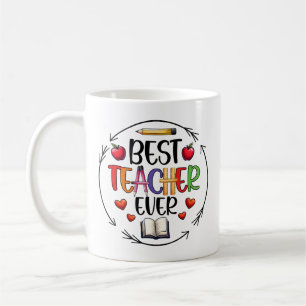 Beste Lehrerin je Sticker - Spaß-Wertschätzung Kaffeetasse