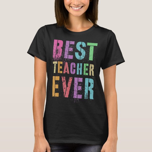 Beste Lehrerin je Vielen Dank Hallo Sommerempfang T-Shirt (Vorderseite)