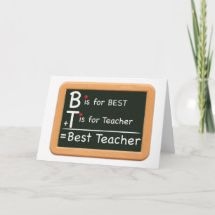 beste Lehrerin Karte