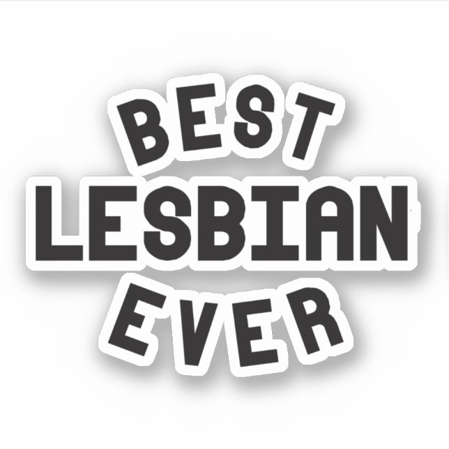 Beste Lesbe je Aufkleber (Vorderseite)