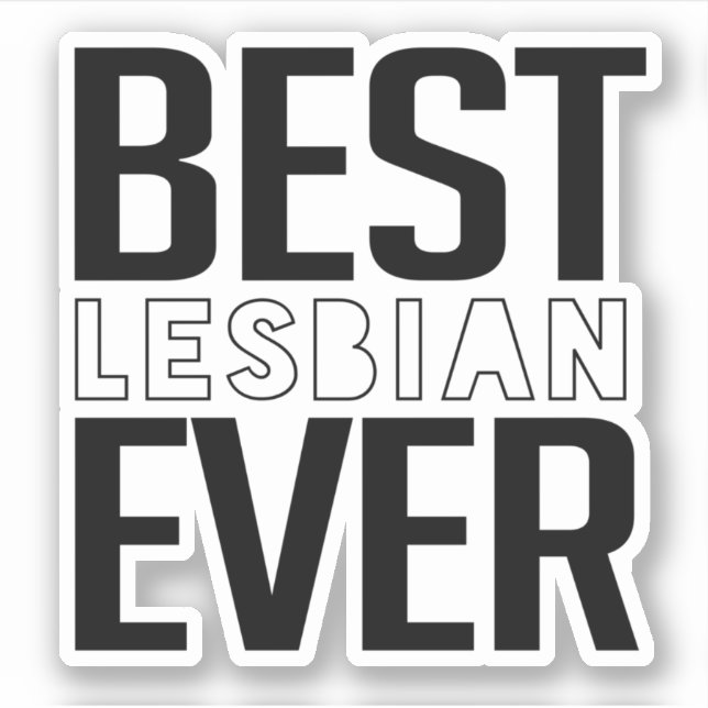 Beste Lesben je Aufkleber (Vorderseite)