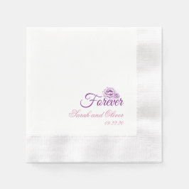 Beste Lila Pur Wedding Floral Serviette