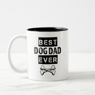 Beste lustige Kaffee-Tasse des HundeVaters Zweifarbige Tasse