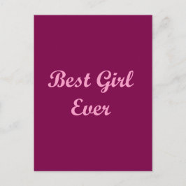 Beste Mädchen überhaupt Postkarte