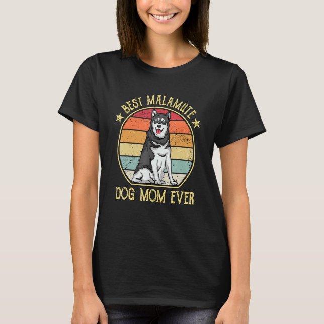 Beste Malamute Hund-Mama je Alaskan Malamute T-Shirt (Vorderseite)