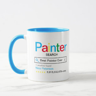 Beste Malerausgabe je Motor mit Namen Tasse