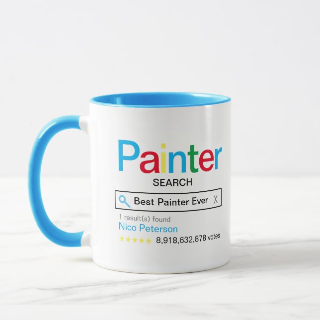 Beste Malerausgabe je Motor mit Namen Tasse (Links)