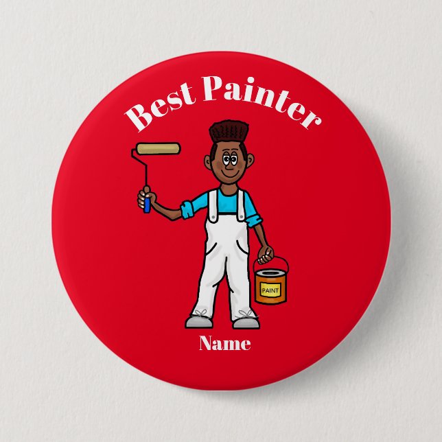 Beste Malerschaltfläche für Schwarze Male Button (Vorderseite)