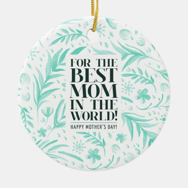 Beste Mama am WeltMuttertag | Ornament (Vorne)