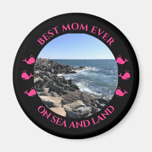 Beste Mama Atlantische Ozeanwelle Magnet