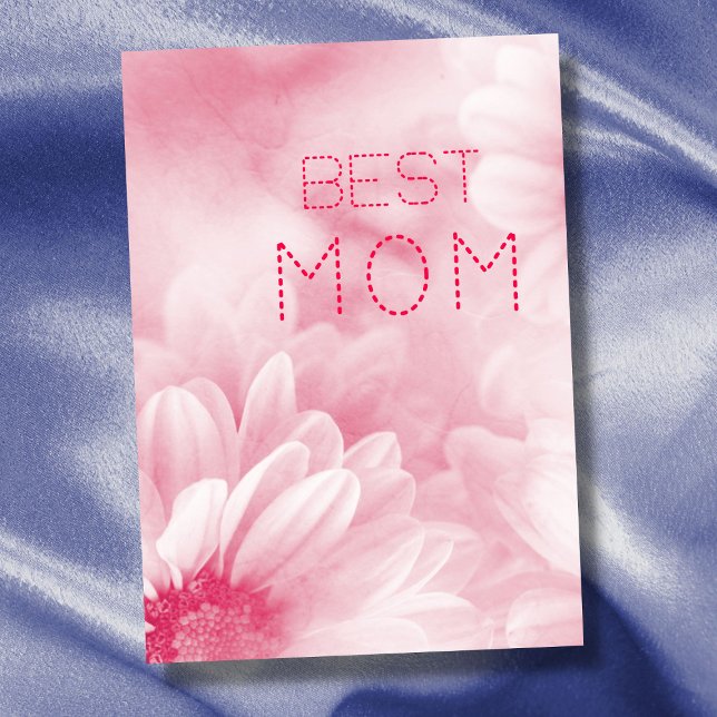 Beste Mama Beste Mama je pastellfarben elegant flo Karte (Von Creator hochgeladen)