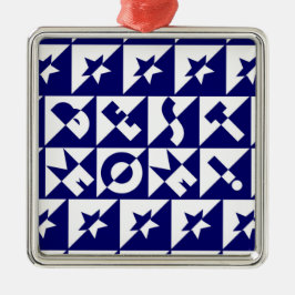 Beste Mama Blau mit Weitem Muster Sterne Ornament Aus Metall