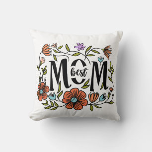 Beste Mama Blumenkissen Kissen