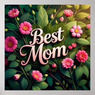 Beste Mama Blumenkohl-Blume für den Muttertag Poster