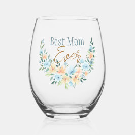 Beste Mama Blumenstrauß Halbwaden Edelstahlglas Weinglas Ohne Stiel