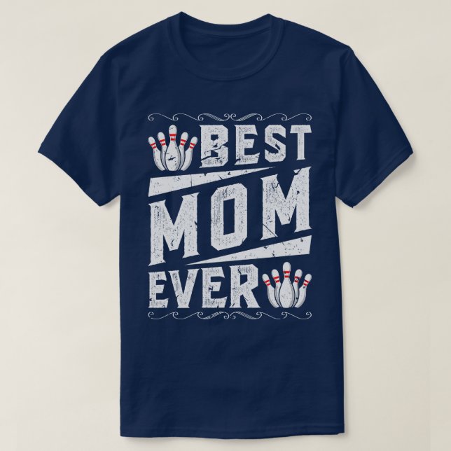 Beste Mama Bowling T-Shirt (Design vorne)