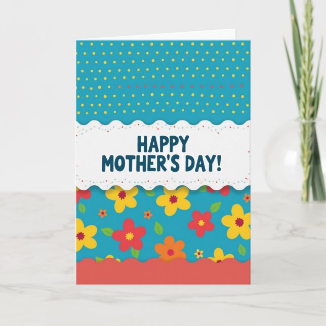 Beste Mama Bunte Punkte Karte (Vorderseite)