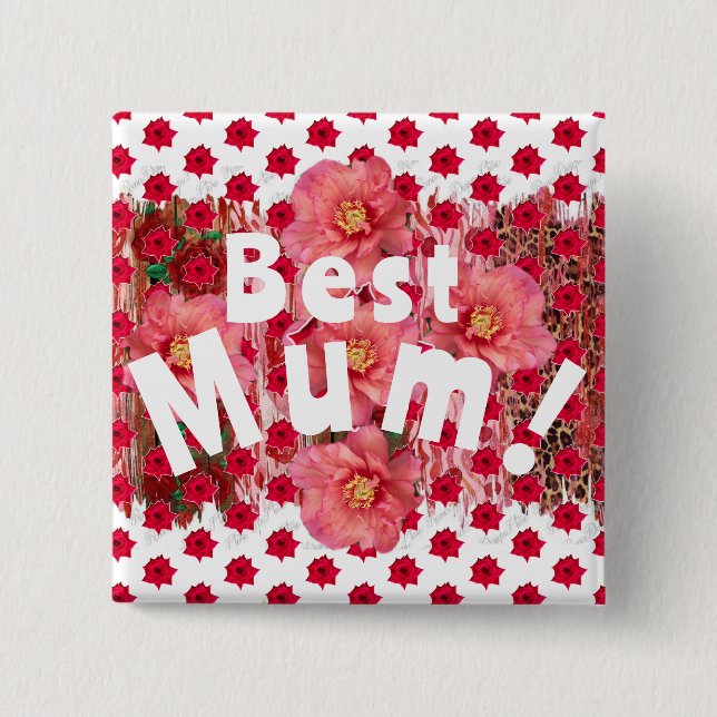Beste Mama! Button (Vorderseite)